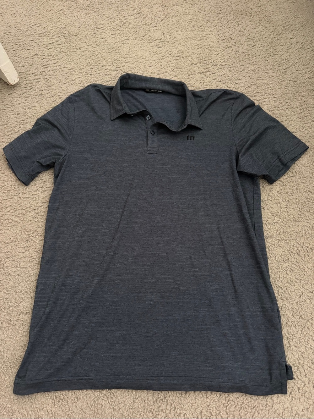 TravisMathew Heather Dark Navy Polo